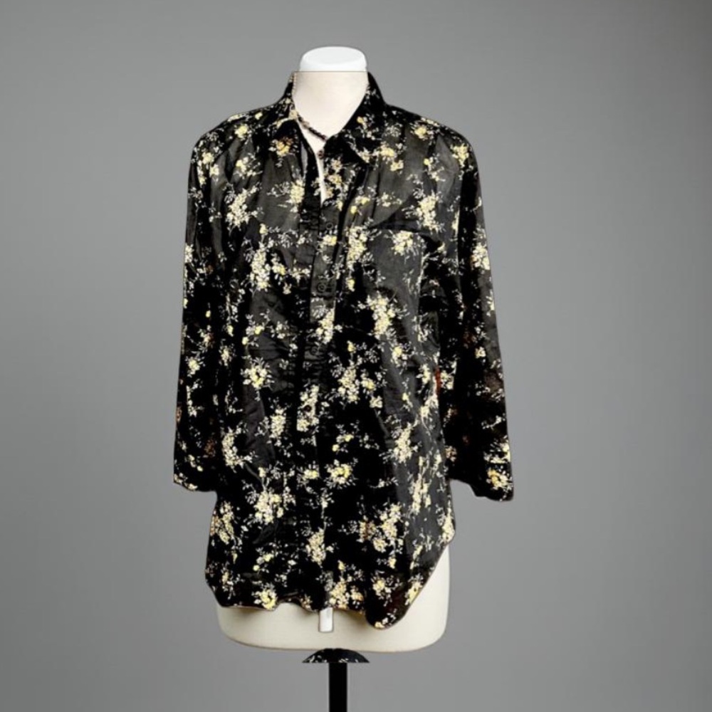 Ralph Lauren Floral Button-Up Blouse NWOT Size XL